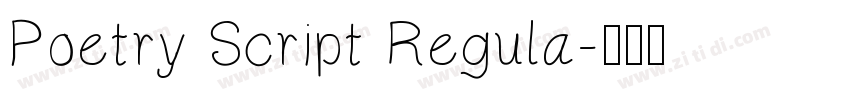 Poetry Script Regula字体转换